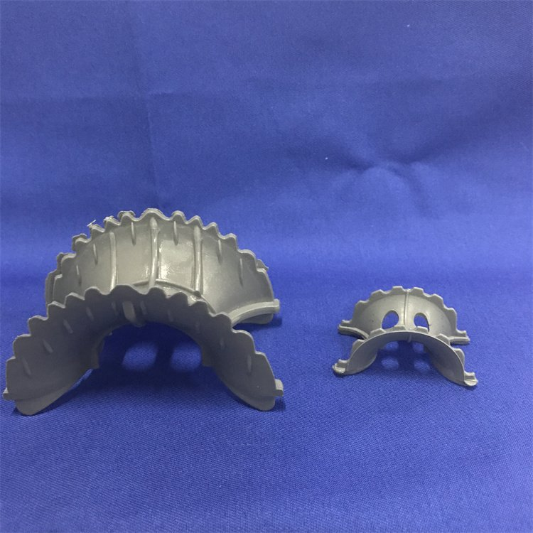 saddle ring packing fluid distribution optimization to maximize contact between 